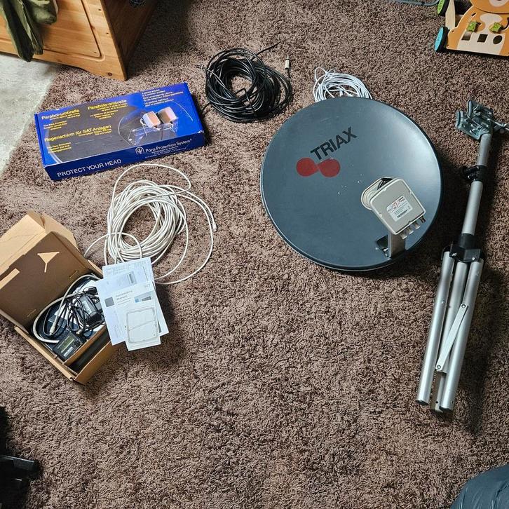 Te koop: Complete schotelset, Audio, Tv en Foto, Schotelantennes, Gebruikt, Ophalen