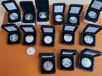 BEATRIX 15  DIVERSE PROOF MUNTEN  ARUBA-NED-ANT, Koningin Beatrix, Zilver, Overige waardes, Verzenden