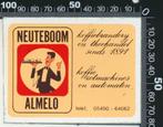 Sticker: Neuteboom - Koffiebranderij en Theehandel - Almelo, Verzamelen, Ophalen of Verzenden, Zo goed als nieuw, Bedrijf of Vereniging