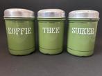 Reseda Groene Koffie, Thee & Suiker Voorraadbussen BK, Antiek en Kunst, Ophalen of Verzenden