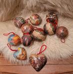 11 vintage papier mache kerstballen, Ophalen of Verzenden, Zo goed als nieuw