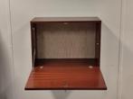 Vintage houten hang kastje wandkastje zwevend, Gebruikt, Met klep(pen), Mid century modern, .