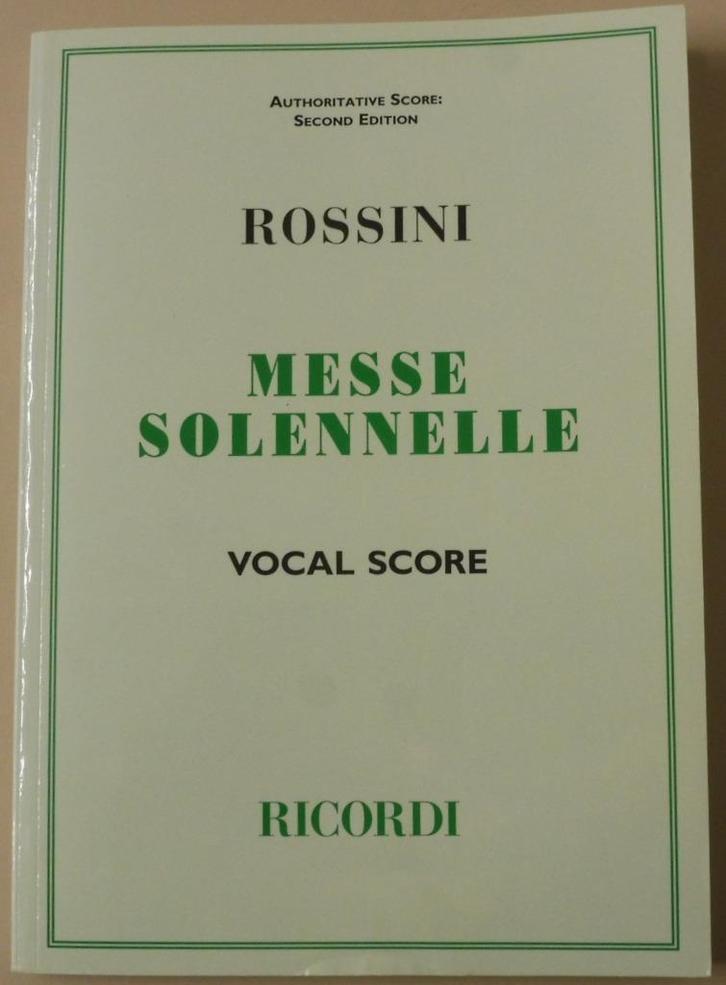 Koorpartituur Messe Solenelle van Rossini, Muziek en Instrumenten, Bladmuziek, Zo goed als nieuw, Artiest of Componist, Klassiek