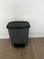 Curver duo prullenbak afvalscheider zwart/grijs 2x12L, Kunststof, Met pedaal, Ophalen of Verzenden, Minder dan 50 cm