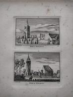 081-082 Warmont Warmond de Kerk Kopergravure dl 3 18e Eeuw, Antiek en Kunst, Ophalen of Verzenden