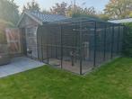 Voilàire 5 vluchten met binnenkooien en tuinhuis., Dieren en Toebehoren, Ophalen, Gebruikt, Aluminium, Volière