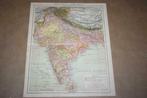 Antieke kaart - India en Tibet - 1885 !!, Boeken, Atlassen en Landkaarten, Gelezen, Ophalen