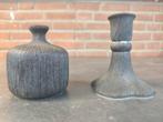 Set Lindform kandelaar en vaasje, Ophalen of Verzenden, Zo goed als nieuw, Aardewerk of Porselein, Minder dan 50 cm