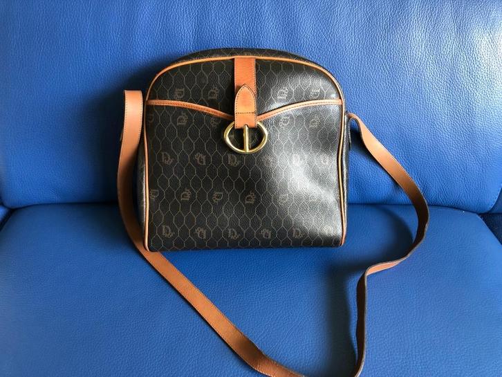 Dames schoudertas - Christian Dior, Sieraden, Tassen en Uiterlijk, Tassen | Damestassen, Gebruikt, Bruin, Verzenden