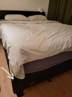 Bedframe 160x200 - Tweepersoons, Huis en Inrichting, Slaapkamer | Bedden, Ophalen, Gebruikt, Zwart, Tweepersoons
