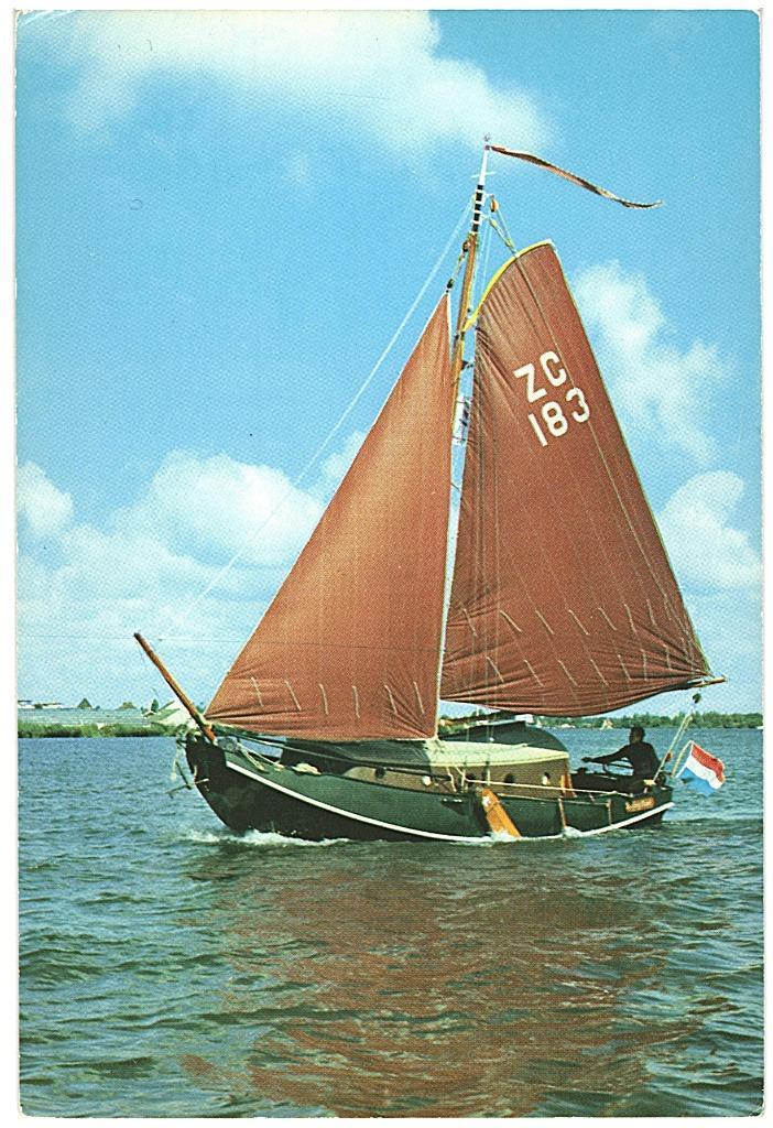 963160	zeilboot Stalen Zeeschouw ZC 183 Vissersvaartuig	Mooi, Verzamelen, Ansichtkaarten | Nederland, Ongelopen, Ophalen of Verzenden