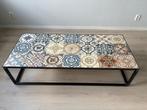 Salontafel mozaïek tegels met metalen frame 140x60x35, Ophalen, 100 tot 150 cm, 50 tot 100 cm, Zo goed als nieuw
