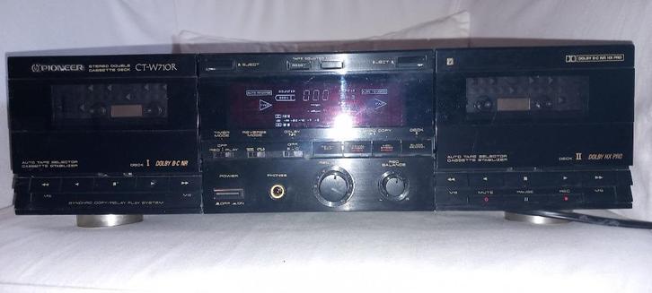 Pioneer CT-W710R – dubbele cassettedeck – in goede staat, Audio, Tv en Foto, Cassettedecks, Dubbel, Overige merken, Tape counter