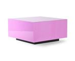 HKLiving Mirror Block Salontafel - Hot Pink, Huis en Inrichting, Ophalen, 50 tot 100 cm, Vierkant, 50 tot 100 cm