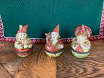 3 Vintage Porseleinen Doosjes met Kabouters, Antiek en Kunst, Ophalen