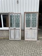 2 identieke eiken antieke voordeuren, La belle porte, Jurgen.hoogenboezem@gmail.com, 80 tot 100 cm, Glas
