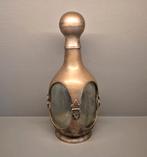 Fraaie karaf in brons / metalen houder, Antiek en Kunst, Antiek | Glas en Kristal, Ophalen of Verzenden