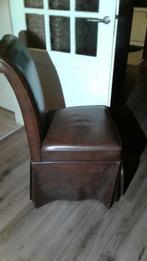 leren eetkamer stoelen, Ophalen, Bruin