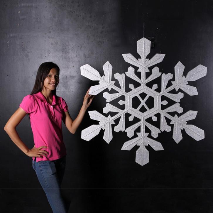 Snowflake 100 cm – Sneeuwvlok polyester, Diversen, Kerst, Nieuw, Ophalen