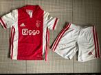 Ajax voetbalshirt & broek 116 2xs niet vlekvrij, Maat XS of kleiner, Ophalen of Verzenden, Gebruikt, Set