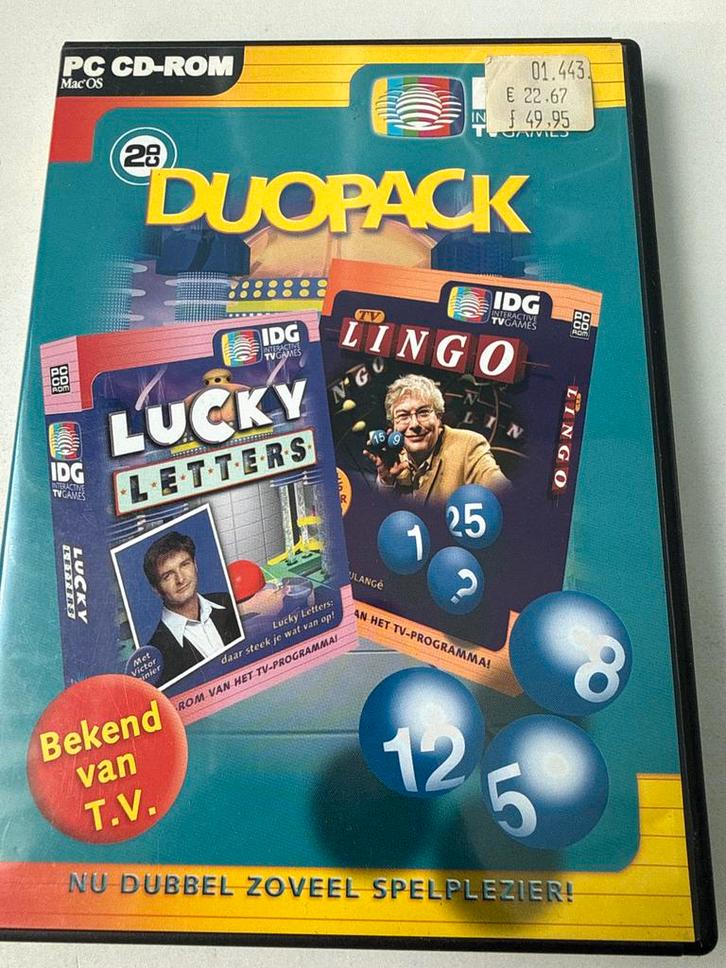 Duopack Lucky Letters & Lingo PC CD-ROM, Spelcomputers en Games, Games | Pc, Gebruikt, Puzzel en Educatief, 1 speler, Vanaf 7 jaar