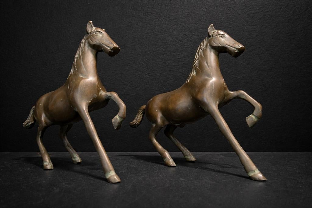 Twee bronzen paarden, Ophalen of Verzenden