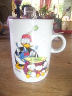 Disney mokken 8,5cm-doorsnede 6cm-serie van 3 verschillende, Donald Duck, Gebruikt, Ophalen of Verzenden