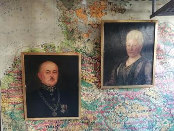 2 PRACHTIGE 19e EEUW PORTRETTEN OLIEVERF OP DOEK 65 X 53 CM beschikbaar voor biedingen