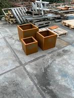 Zeer leuke set Cortenstalen bloembakken 60/50/40 cm NIEUW!, Tuin en Terras, Bloembakken en Plantenbakken, Verzenden, Minder dan 60 cm