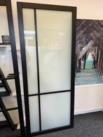 Zwarte glasdeur matglas 83x201,5 stomp, Doe-het-zelf en Verbouw, Deuren en Horren, Nieuw, 80 tot 100 cm, Glas, Ophalen