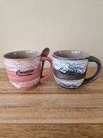 Curacao Mokken Set - Beige & Roze, Keramiek, Ophalen of Verzenden, Zo goed als nieuw, Overige stijlen