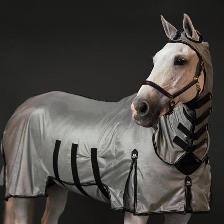 Vliegendeken PresTeq Smart Protection Grijs 165/ 215cm nieuw, Dieren en Toebehoren, Paarden en Pony's | Dekens en Dekjes, Nieuw