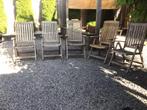 6 x teak tuinstoelen, opknappers, Tuin en Terras, Ophalen, Gebruikt, Teakhout, Stoel