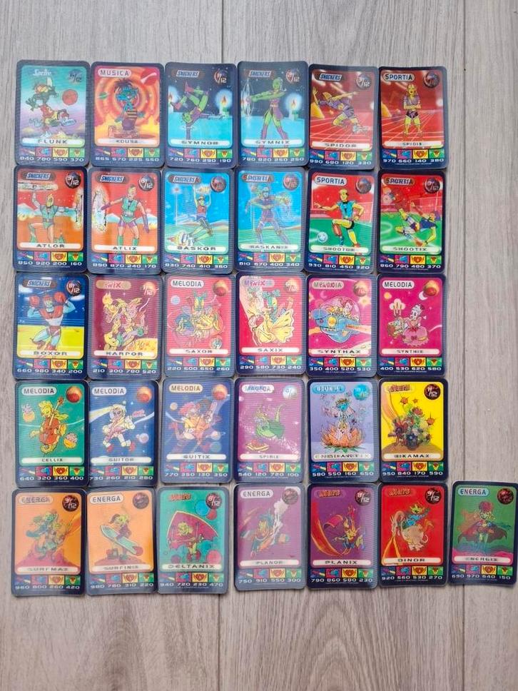 31 verschillende spacix kaarten uit de jaren 90., Hobby en Vrije tijd, Verzamelkaartspellen | Overige, Gebruikt, Ophalen of Verzenden