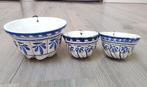 Vintage blauw wit Delfts keuken decor. 3 stuk, Antiek en Kunst, Antiek | Porselein, Ophalen