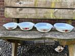 Schalen set met bloemen rozen AJ England Schott&Gen Jena, Ophalen of Verzenden