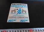 sticker apeldoorn apenheul asics midwinter marathon 1990, Ophalen, Zo goed als nieuw