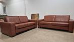 Prachtige bruine leren Montel 2+2,5 zits bankstel, Huis en Inrichting, Banken | Bankstellen, Landelijk, Montel, 2+2,5 zits bankstel