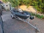 (Vis)boot + trailer, Watersport en Boten, Ophalen, 10 tot 30 pk, Gebruikt, 3 tot 6 meter