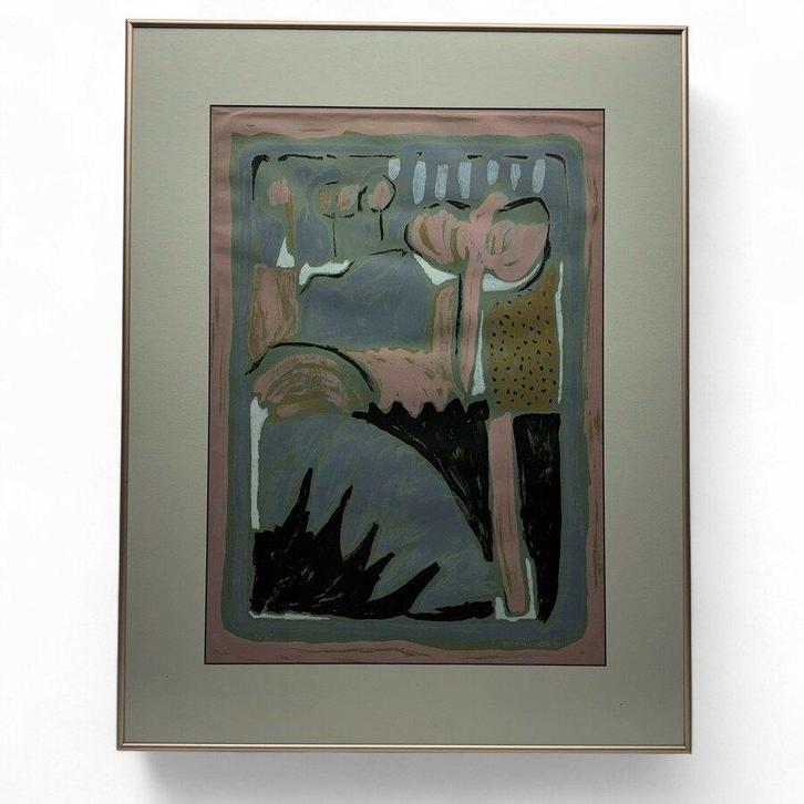 Jeroen Krabbé (1944) - 'Abstract landschap', Antiek en Kunst, Kunst | Litho's en Zeefdrukken, Ophalen of Verzenden
