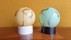 Vintage Art Deco Thaburlampen Set, Gebruikt, Vintage, Ophalen of Verzenden, Glas