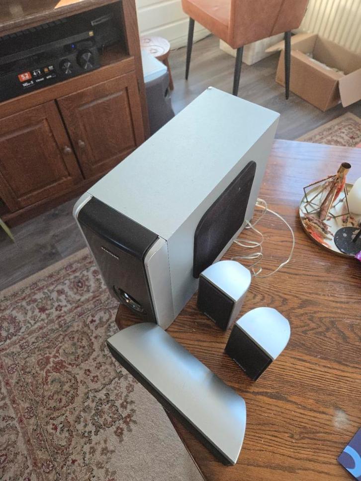 3.1 Speakerset met passieve subwoofer, Audio, Tv en Foto, Home Cinema-sets, Gebruikt, Overige spelers, 3.1-systeem, 70 watt of meer