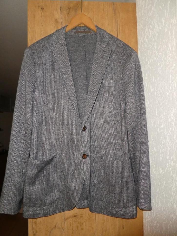 Eleventy colbert jasje maat 52 blauw wit visgraat heren ZGAN, Kleding | Heren, Kostuums en Colberts, Zo goed als nieuw, Maat 52/54 (L)