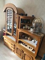 Sterke Vitrinekast - Hout, Huis en Inrichting, Kasten | Buffetkasten, Ophalen, Gebruikt, Klassiek, Eikenhout