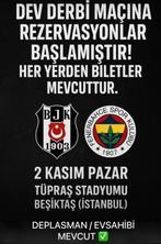 Besiktas Fenerbahce derbisi, Tickets en Kaartjes, Eén persoon