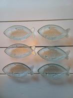 6 Glazen Visbordjes - Nieuwstaat!, Schaal, Nieuw, Ophalen of Verzenden, Glas