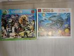 Dieren puzzels (2 stuks) 1000 stukjes, Ophalen, 500 t/m 1500 stukjes, Zo goed als nieuw, Legpuzzel