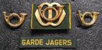 Garde Jagers Setje 4, Verzamelen, Verzenden, Landmacht, Nederland, Embleem of Badge