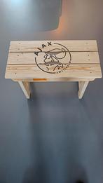 Zeer mooie handgemaakte bijzettafel met Ajax logo, Ophalen, Zo goed als nieuw, Rechthoekig, Minder dan 55 cm