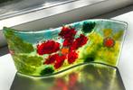 Wave glasplaat bloemen tulp glas Glasfusing, Ophalen of Verzenden